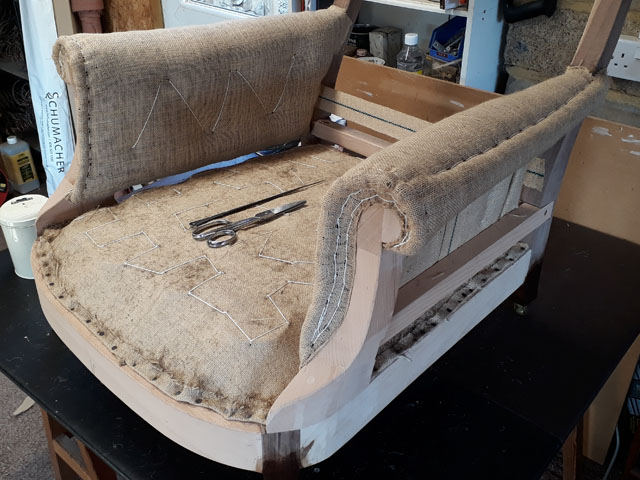 Antique armchair restoration Cirencester